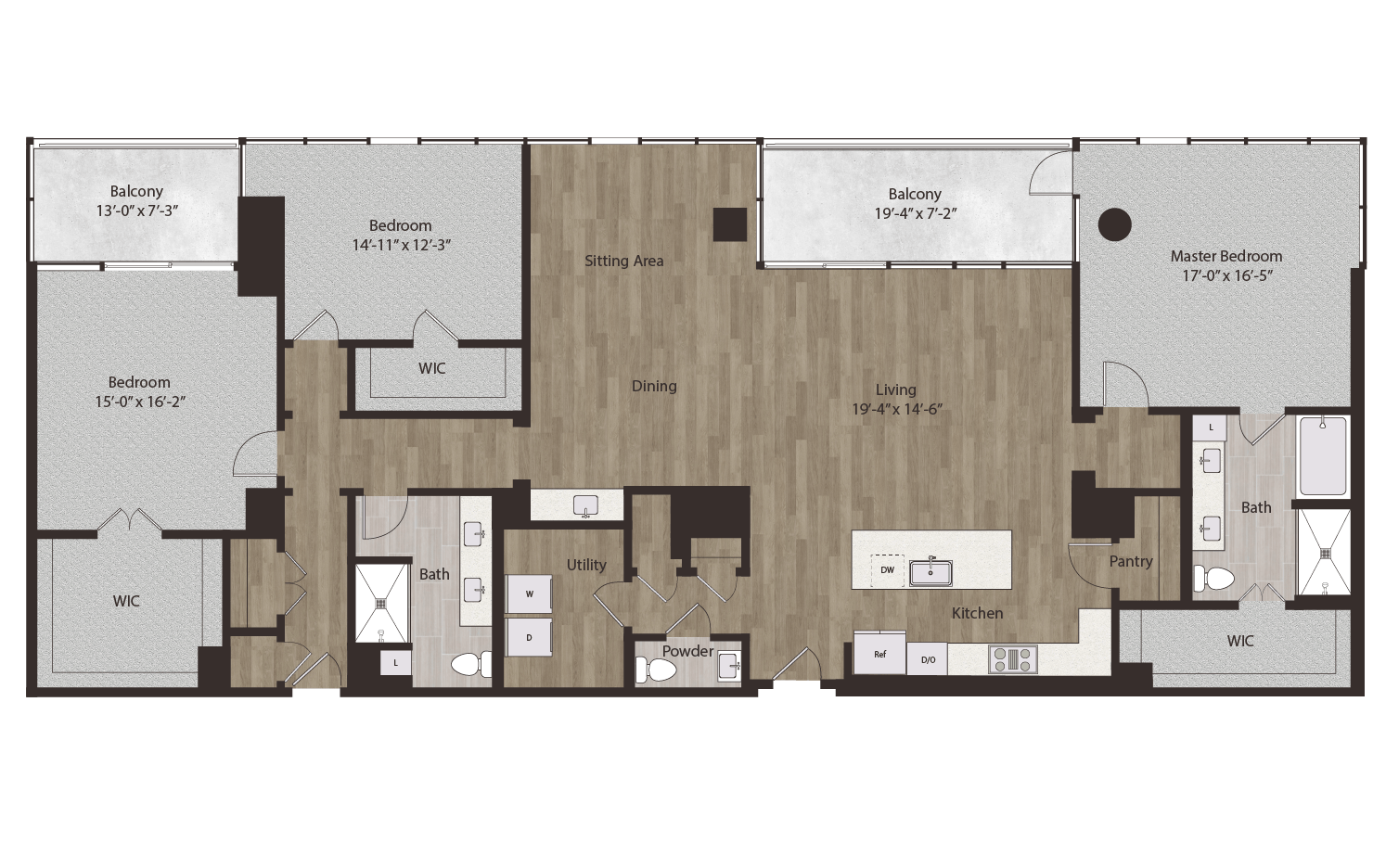 Floor plan layout diagram for P7